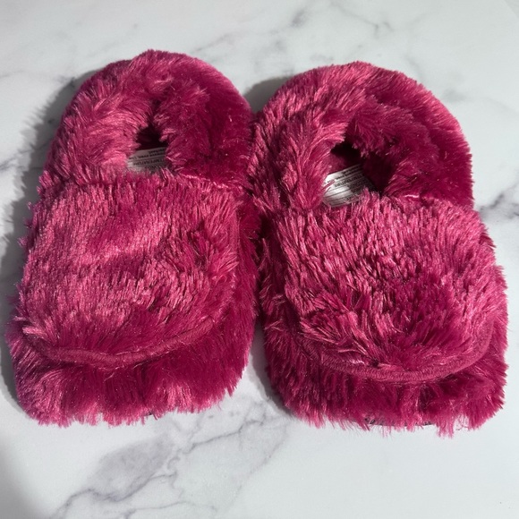 Shoes Fuzzy Pink Faux Fur Heated Slippers Poshmark